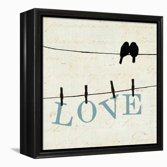 Bird Talk II-Pela Design-Framed Stretched Canvas