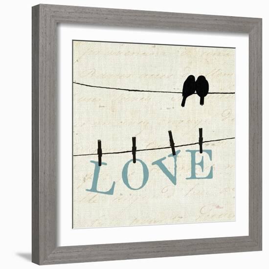 Bird Talk II-Pela Design-Framed Art Print