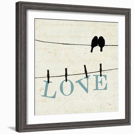 Bird Talk II-Jess Aiken-Framed Art Print