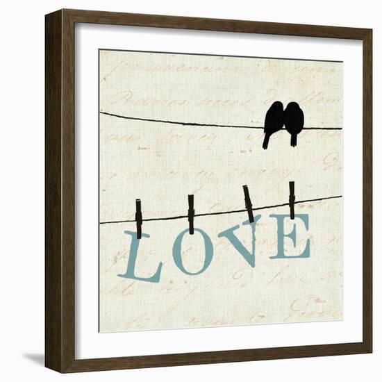 Bird Talk II-Jess Aiken-Framed Art Print