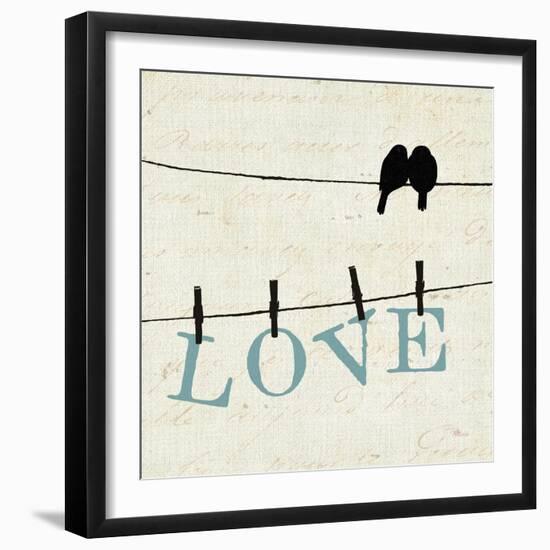 Bird Talk II-Jess Aiken-Framed Art Print