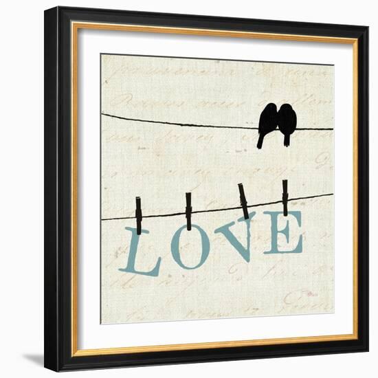 Bird Talk II-Jess Aiken-Framed Art Print