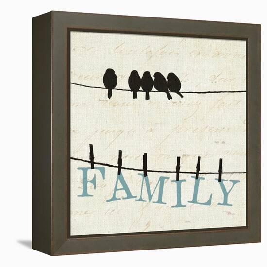 Bird Talk III-Jess Aiken-Framed Stretched Canvas