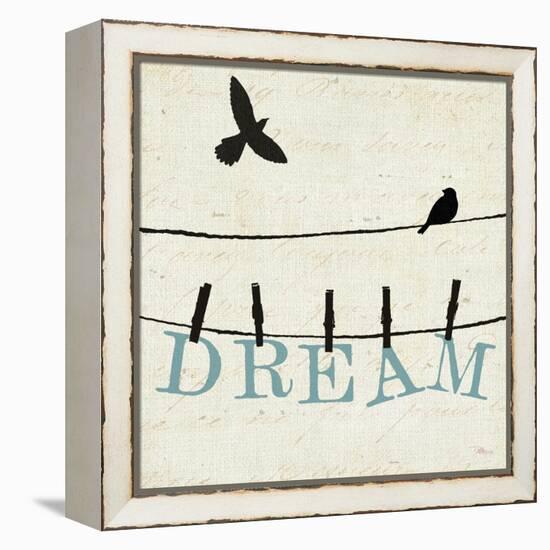 Bird Talk IV-Pela Design-Framed Stretched Canvas