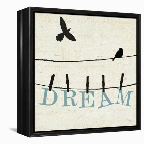 Bird Talk IV-Pela Design-Framed Stretched Canvas