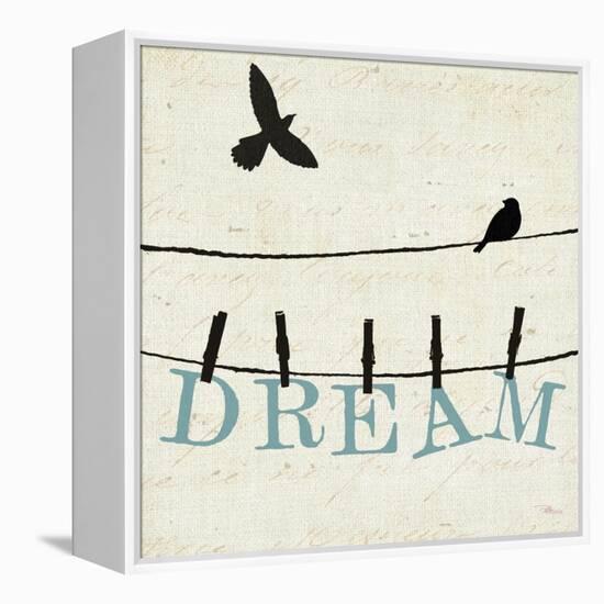 Bird Talk IV-Pela Design-Framed Stretched Canvas