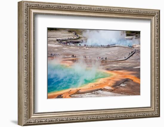 Bird View of Grand Prismatic Spring - Yellowstone National Park-berzina-Framed Photographic Print