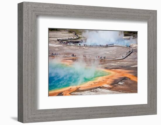 Bird View of Grand Prismatic Spring - Yellowstone National Park-berzina-Framed Photographic Print