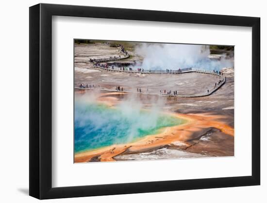 Bird View of Grand Prismatic Spring - Yellowstone National Park-berzina-Framed Photographic Print