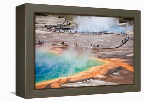 Bird View of Grand Prismatic Spring - Yellowstone National Park-berzina-Framed Premier Image Canvas