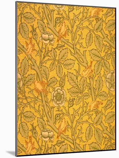 Bird Wallpaper Design (Colour Woodblock Print on Paper)-William Morris-Mounted Giclee Print