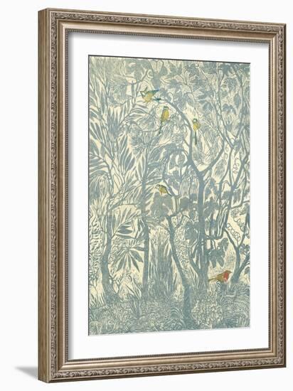 Bird Watching from the Kitchen Window: Robin-Mary Kuper-Framed Giclee Print