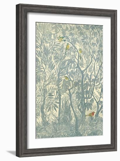 Bird Watching from the Kitchen Window: Robin-Mary Kuper-Framed Giclee Print