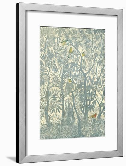 Bird Watching from the Kitchen Window: Robin-Mary Kuper-Framed Giclee Print