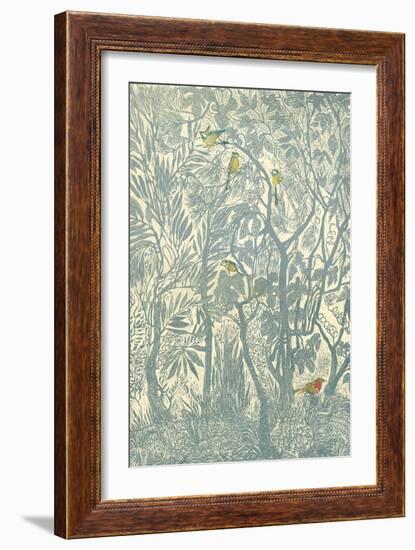 Bird Watching from the Kitchen Window: Robin-Mary Kuper-Framed Giclee Print