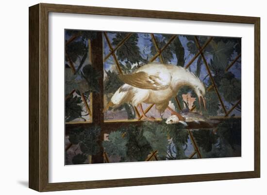 Bird with Fish in its Claws, Detail from Frescoes, Villa Giulia-null-Framed Giclee Print