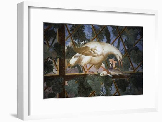 Bird with Fish in its Claws, Detail from Frescoes, Villa Giulia-null-Framed Giclee Print