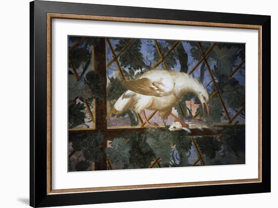 Bird with Fish in its Claws, Detail from Frescoes, Villa Giulia-null-Framed Giclee Print