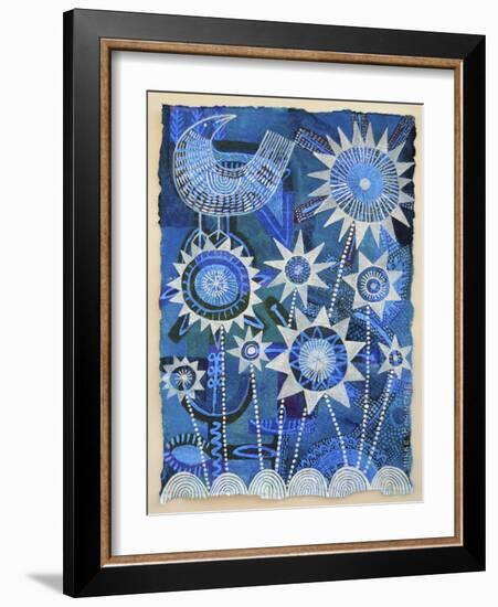 Bird with Starflowers-Hilke Macintyre-Framed Giclee Print