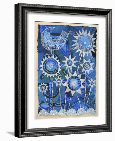 Bird with Starflowers-Hilke Macintyre-Framed Giclee Print