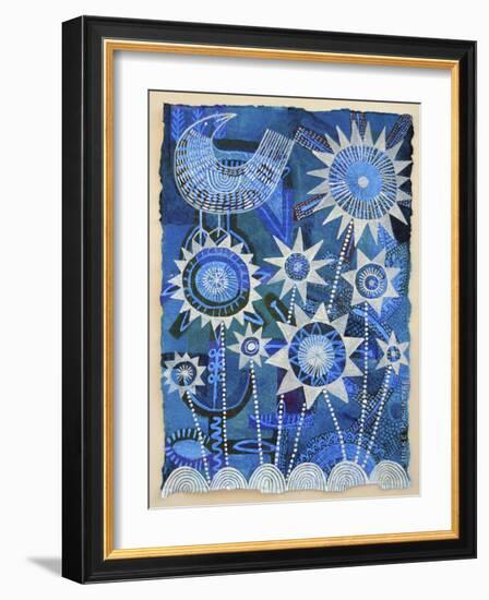 Bird with Starflowers-Hilke Macintyre-Framed Giclee Print