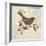 Bird Woodcut I-Elizabeth Medley-Framed Art Print
