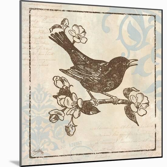 Bird Woodcut I-Elizabeth Medley-Mounted Art Print