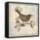 Bird Woodcut I-Elizabeth Medley-Framed Stretched Canvas