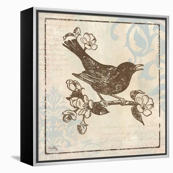 Bird Woodcut I-Elizabeth Medley-Framed Stretched Canvas