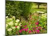 Birdbath and Flowers, Oakland House Seaside Resort, Brooksville-Jerry & Marcy Monkman-Mounted Photographic Print