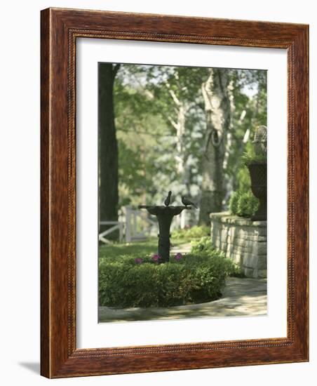 Birdbath and Planter-null-Framed Photographic Print