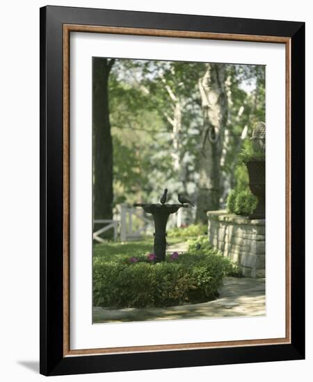 Birdbath and Planter-null-Framed Photographic Print