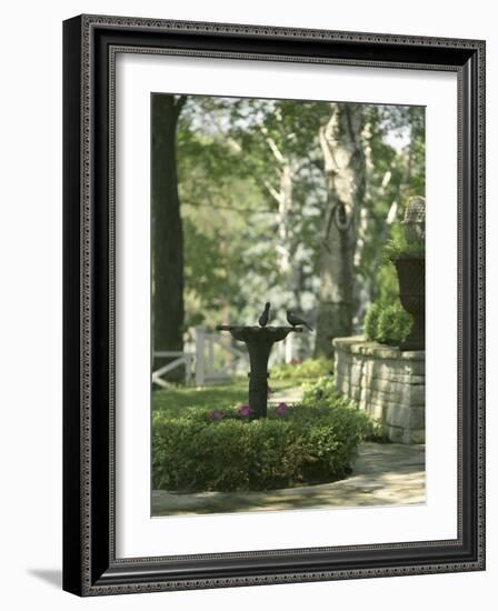 Birdbath and Planter-null-Framed Photographic Print