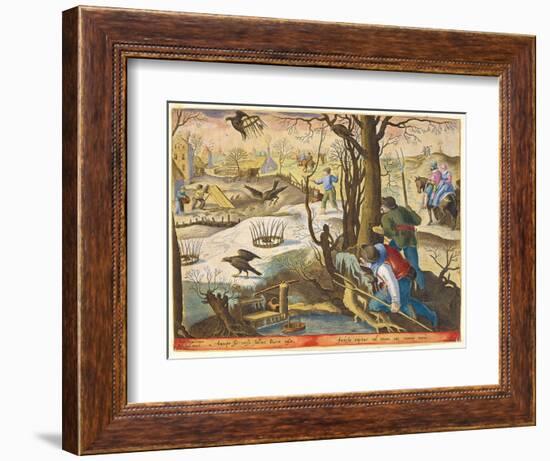 Birdcatchers Using Traps Baited with Rats to Capture Hawks-Jan van der Straet-Framed Giclee Print