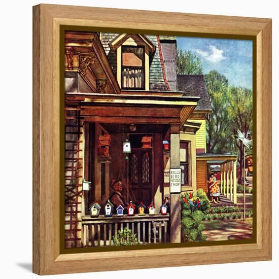 "Birdhouse Builder," May 8, 1948-John Falter-Framed Premier Image Canvas