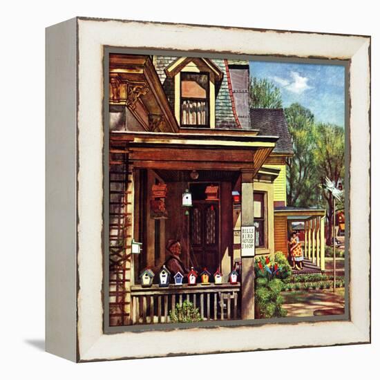 "Birdhouse Builder," May 8, 1948-John Falter-Framed Premier Image Canvas