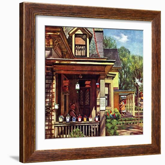 "Birdhouse Builder," May 8, 1948-John Falter-Framed Premium Giclee Print