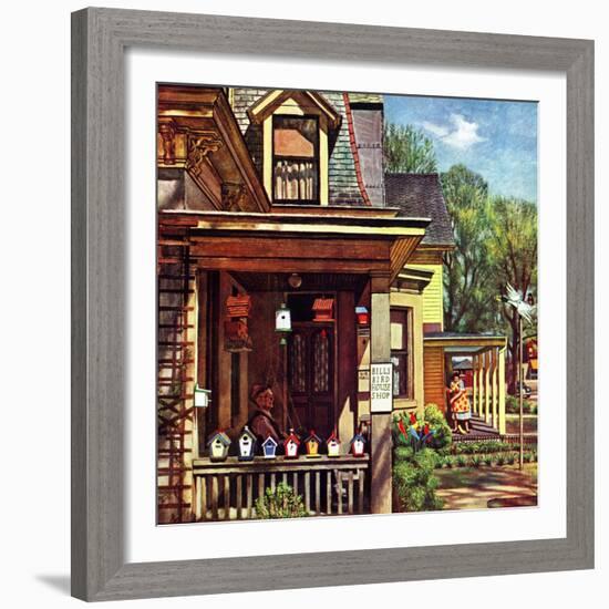 "Birdhouse Builder," May 8, 1948-John Falter-Framed Giclee Print