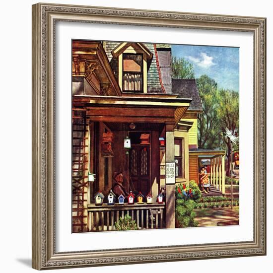 "Birdhouse Builder," May 8, 1948-John Falter-Framed Giclee Print