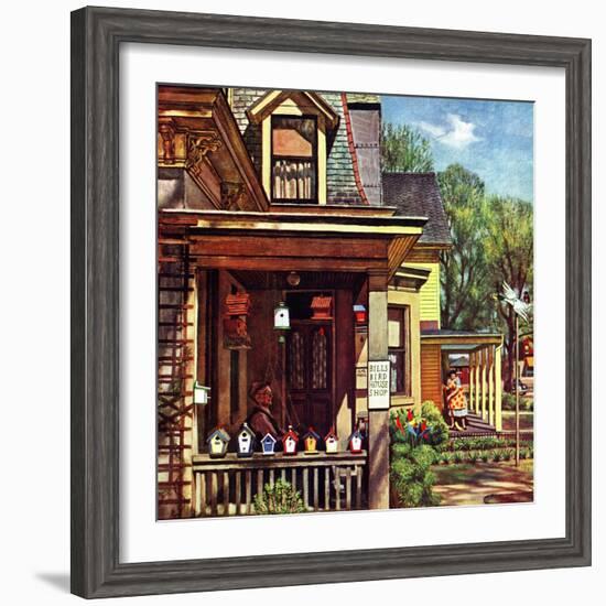 "Birdhouse Builder," May 8, 1948-John Falter-Framed Giclee Print