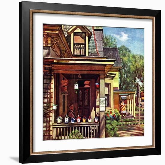 "Birdhouse Builder," May 8, 1948-John Falter-Framed Giclee Print