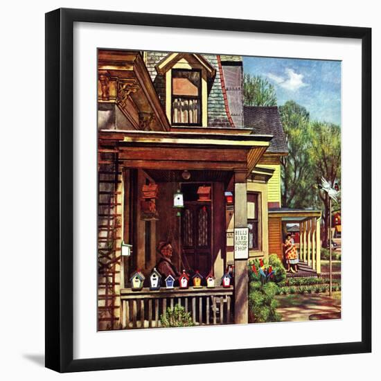 "Birdhouse Builder," May 8, 1948-John Falter-Framed Giclee Print