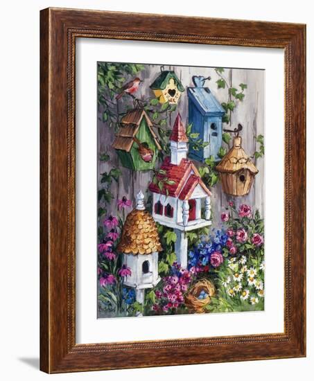 Birdhouse Cottage-Barbara Mock-Framed Giclee Print