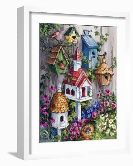 Birdhouse Cottage-Barbara Mock-Framed Giclee Print