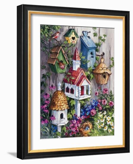 Birdhouse Cottage-Barbara Mock-Framed Giclee Print