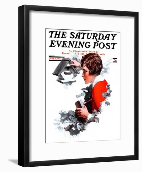 "Birdhouse," Saturday Evening Post Cover, June 21, 1924-Charles A. MacLellan-Framed Giclee Print