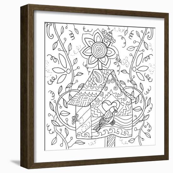 Birdhouse Vines-Cheryl Bartley-Framed Giclee Print