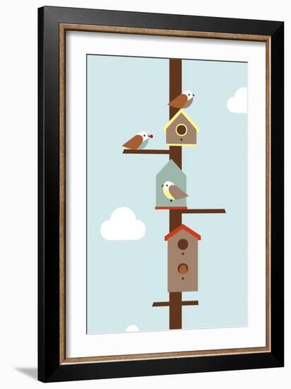 Birdhouses-Dicky Bird-Framed Giclee Print