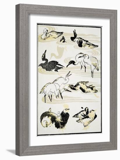 Birds, 1817-Katsushika Hokusai-Framed Giclee Print
