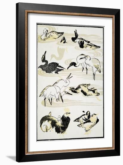 Birds, 1817-Katsushika Hokusai-Framed Giclee Print